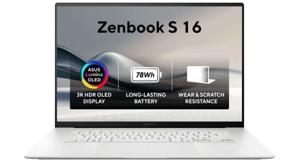 ASUS Zenbook S 16 UM5606 (AMD Ryzen™ AI 9 HX 370/32GB/1TB/AMD Radeon™ 890M Graphics/16″ 3K OLED)